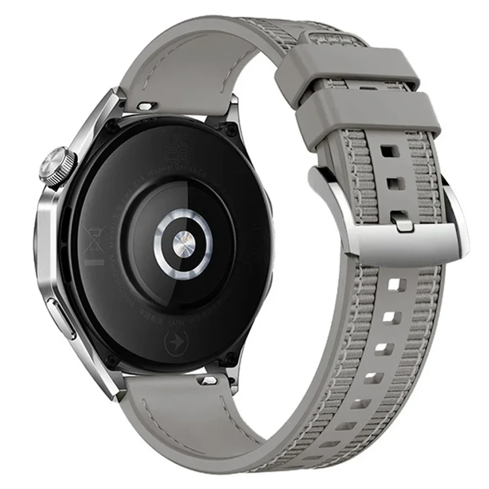 Versatile Nylon Silicone Watch Band, 22mm, Unisex Style