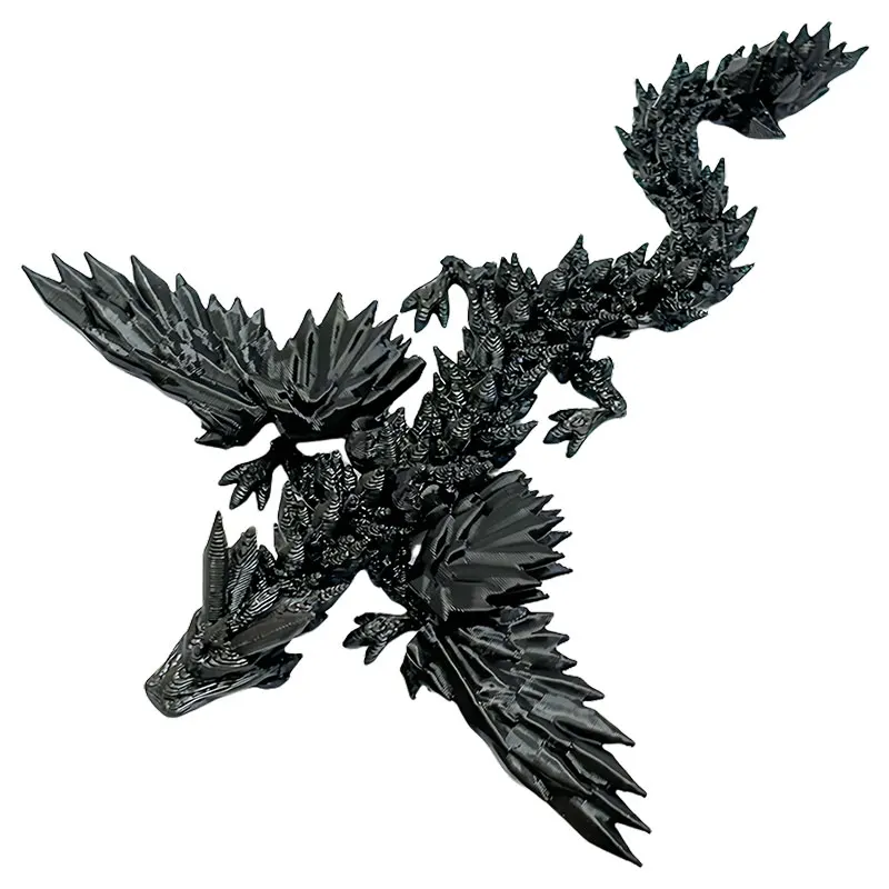 3D Printed Dragon with Movable Wings - Office Desk Accessory, Creative Home Decor, Perfect Christmas Present Holiday Gift 6
