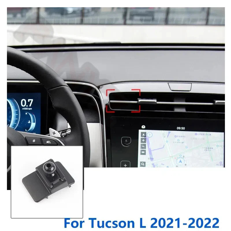 17mm Special Mounts For Hyundai Tucson NX4 Car Phone Holder Fixed Bracket GPS Supporting Air Outlet Base Accessories 2015-