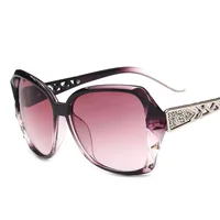 Lunettes de soleil carrées violet à la mode pour femme, verres solaires de marque de luxe, grandes binocles, miroirs pour dames, tendance 3