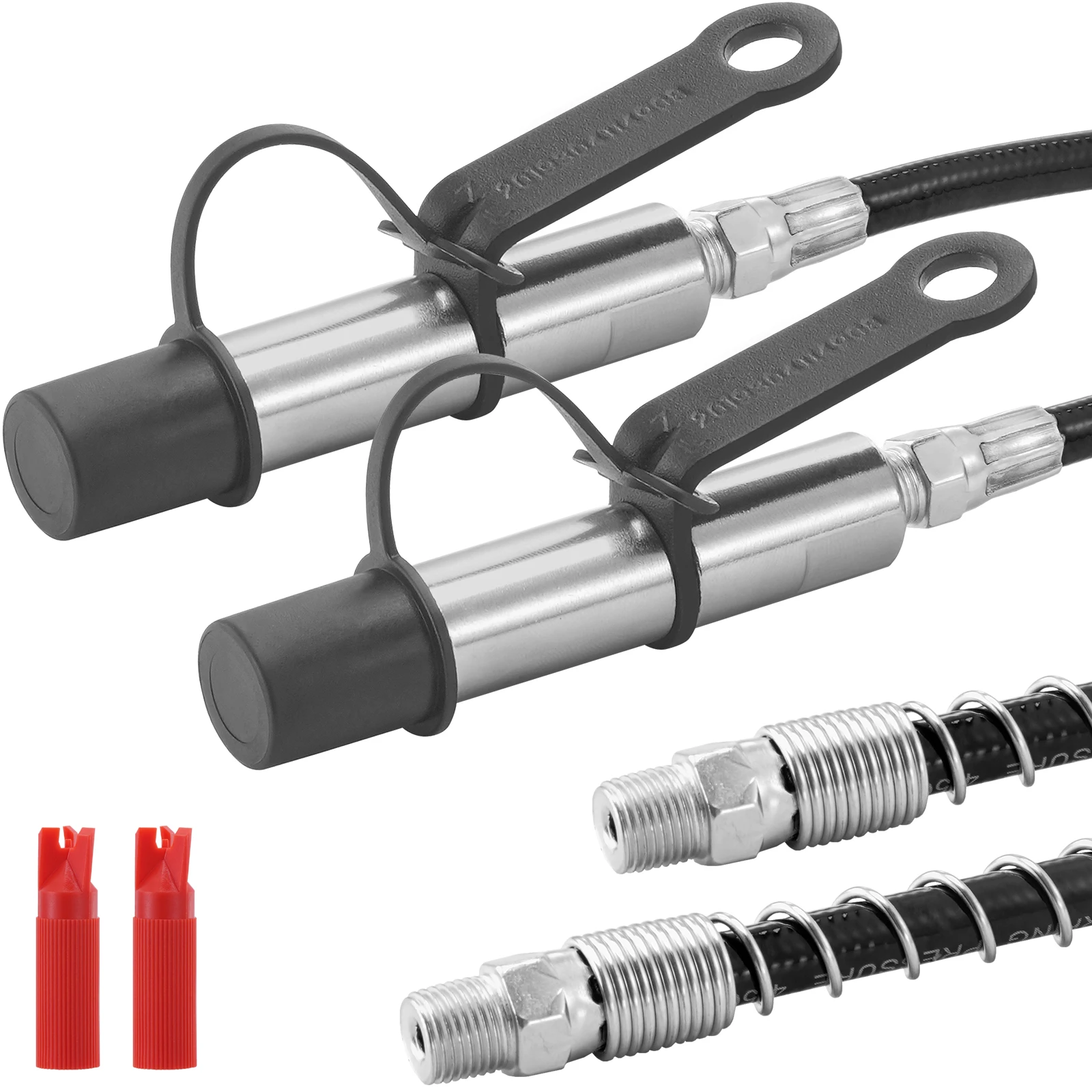 VEVOR 2 PCS Grease Gun Coupler 10000 PSI 3-Jaw Locking Quick Release Easy to Push Grease Gun Oil Pump NPTI/8-27 Tip for Car
