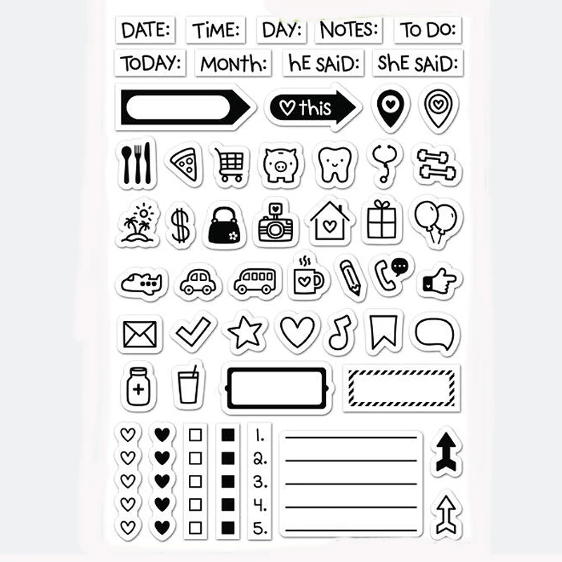 New plan Transparent Silicone Clear Rubber Stamp Cling Diary Scrapbooking DIY
