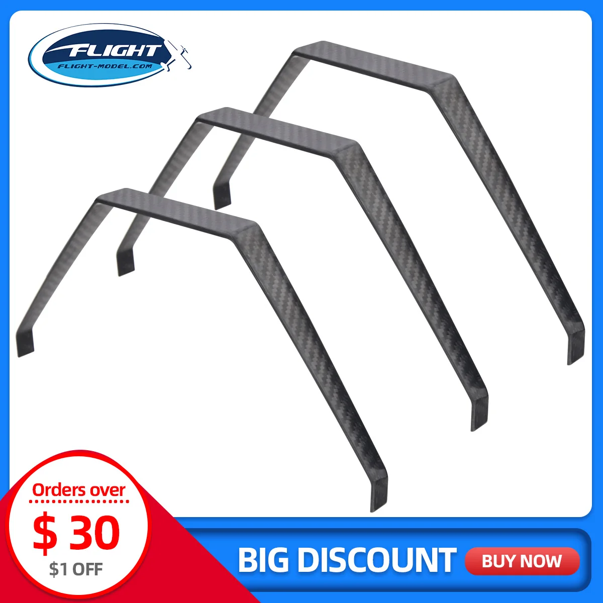 Carrello Di Atterraggio In Fibra Di Carbonio Extra 260 Standard Robusto Da 1 Pezzo Per Aereo Elettrico RC 30E/50E/70E - Foto 4