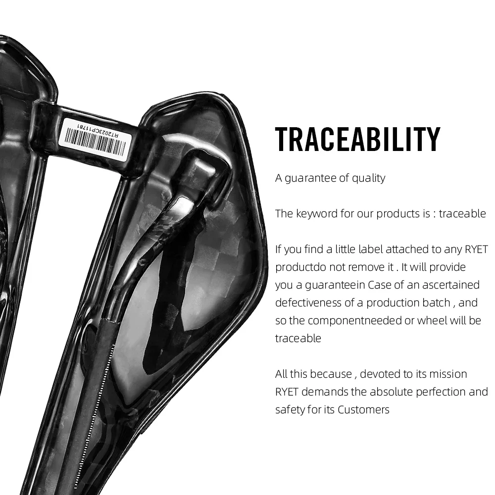 2024 RYET カーボン 3D プリント自転車サドル 120 グラム 257*140