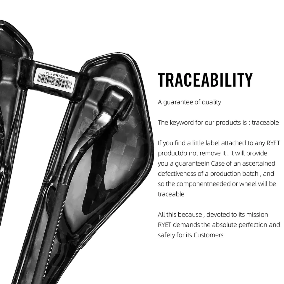 2024 RYET カーボン 3D プリント自転車サドル 120 グラム 257*140