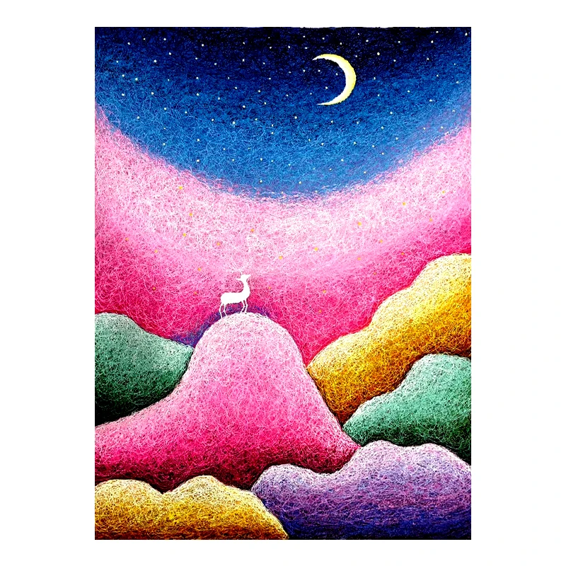

100% HandPainted Luxury Fantasy Night View Oil Painting On Canvas Art Gift Home Decor Living Room Wall Art Frameless Picture2023