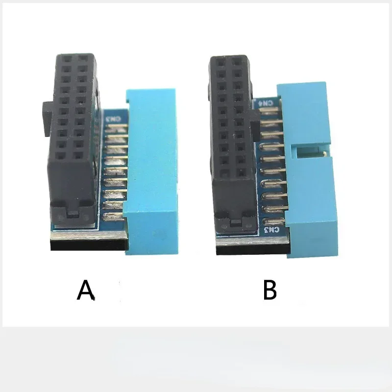 USB 3.0 19 핀 20핀 남성-여성 확장 어댑터 마더보드 메인보드용 90도 각도