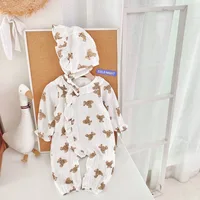Sanlutoz Baby Boys Girls Unisex Rompers Animal Autumn Long Sleeve Cute Baby Jumpsuits Clothing with Hat 3