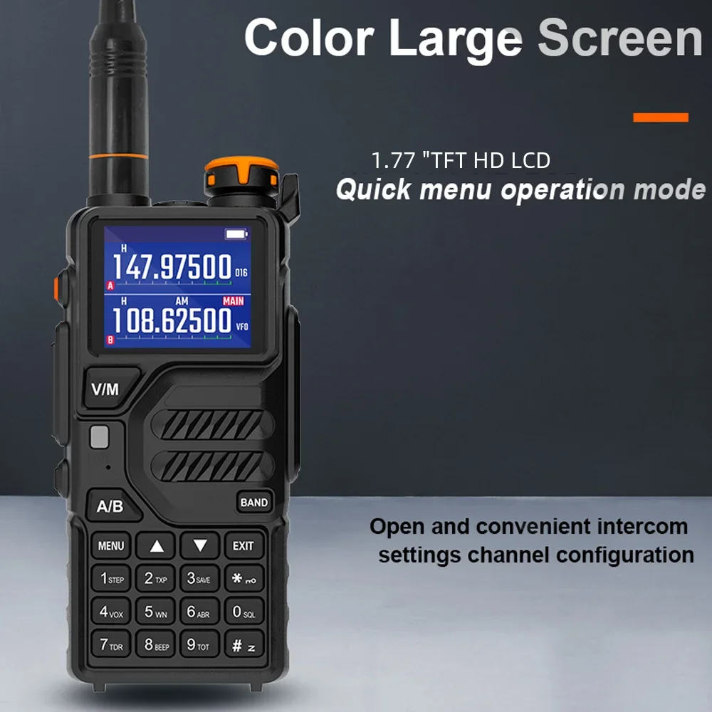 Baofeng 12W UV K5 Plus V2 Walkie Talkie Air Band AM Two Way Comumicador Station Amateur Ham Wireless Receiver Portable Radios 2