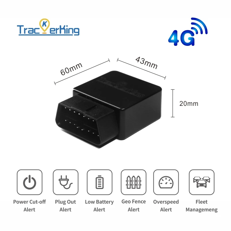 2units TrackerKing OBD2 4G Mini GPS Tracker DK22 OBD Tracking Plug & Play Alarm Locator Google Map APP Car Monitor gps tracker,car tracker