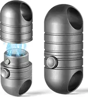 Titanium Magnetic Quick Release Keychain,Titanium Detachable Rotatable Key Chain Connector, Magnetic Key Holder with 2 Key Rings 2