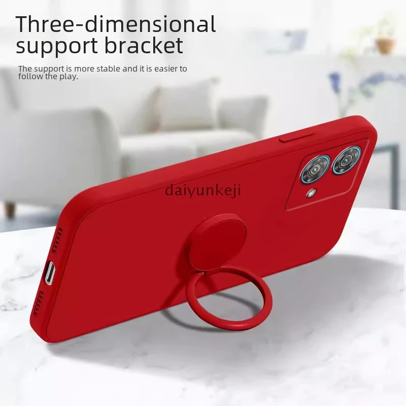 Sleek Silicone Phone Case with Ring Holder Attachment