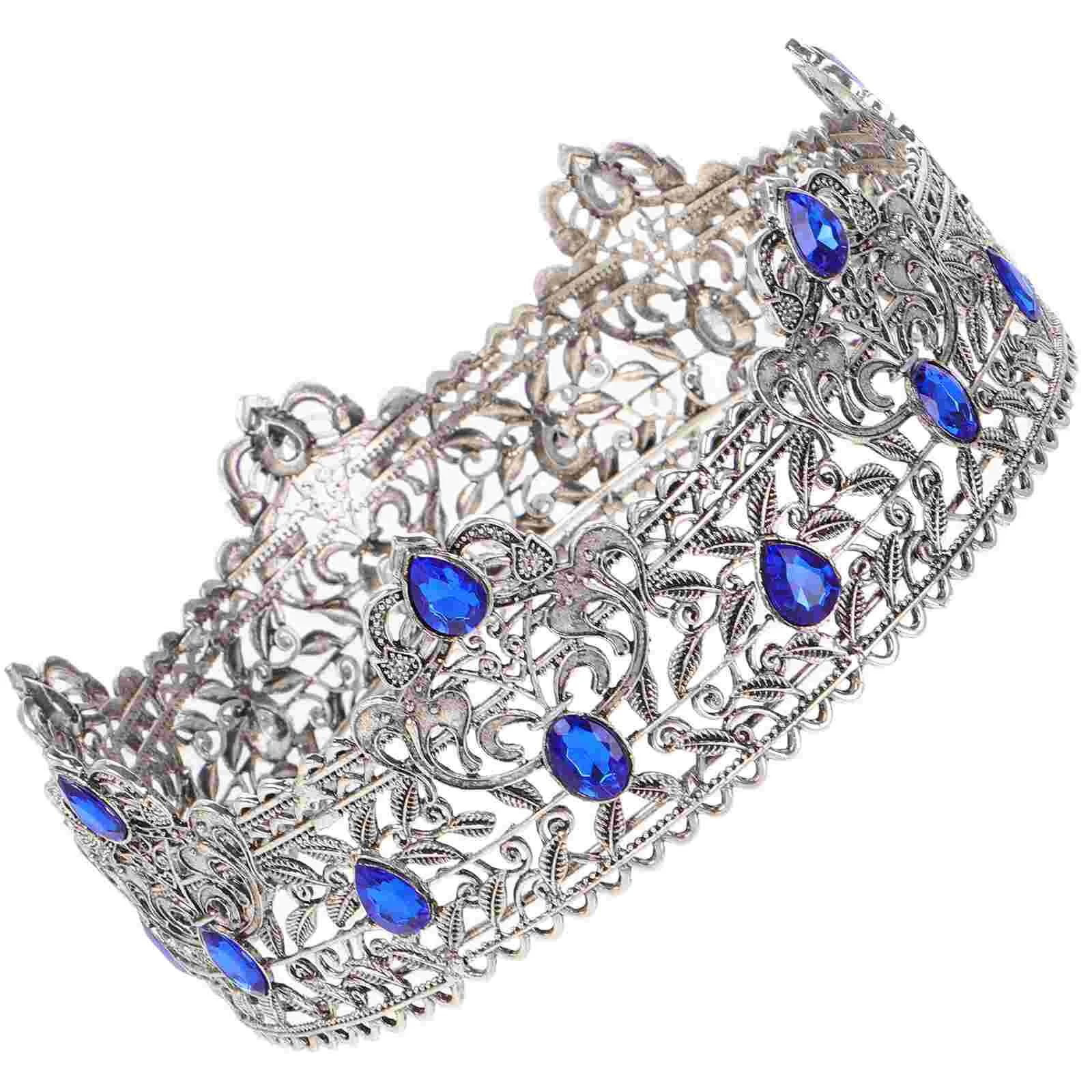 Elegant Crown Headgear Rhinestone Wedding Quinceanera Prom King Crowns Lightweight Comfortable Medieval Royal Accessories