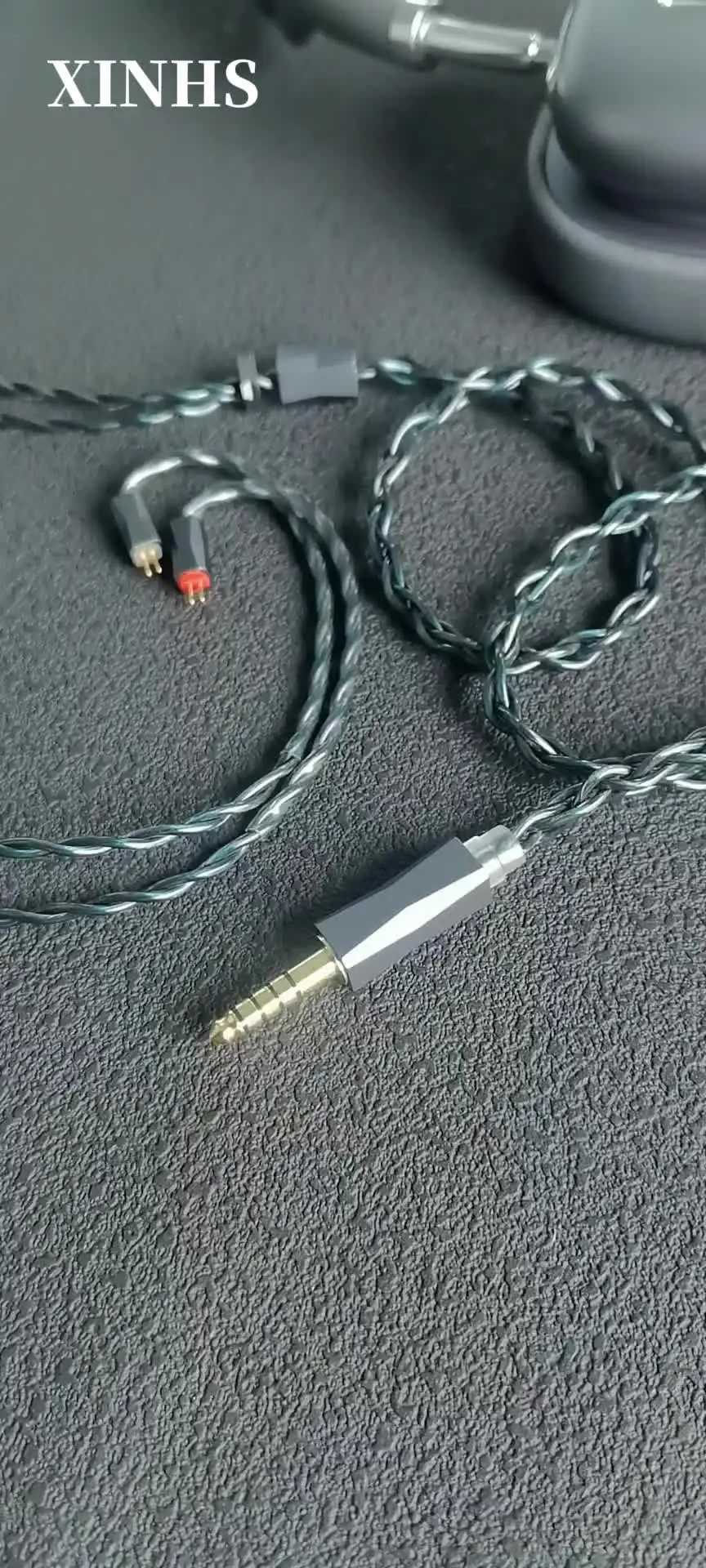 XINHS XH80 IEM Cable 4-Core Shielded Single-Crystal Silver +