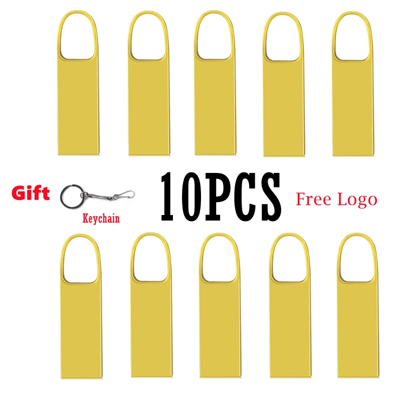 10PCS Custom Logo USB Flash Drive Metal Drive2.0 Pendrive 32GB 16GB 8GB High Speed Key Usb Stick Flash Memory 64GB Photography 10pcs portable usb storage device 3 0 pendrive 8gb 16gb 32gb usb flash drive 64gb 128gb for custom logo memory stick