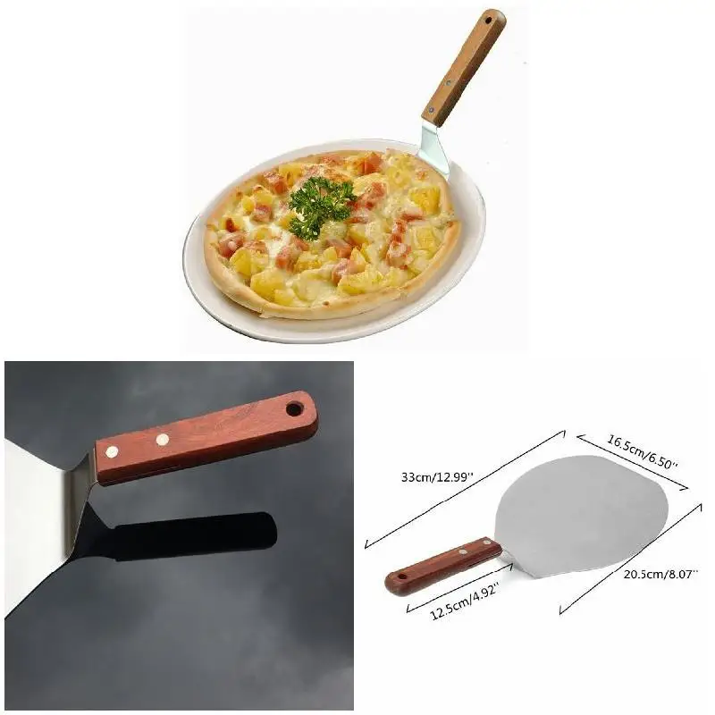Stainless Steel Pizza Spatula Pie Cake Shovel Pancake Baking Tool For Home Kitchen Mobile Spatula Durable And Healthy
