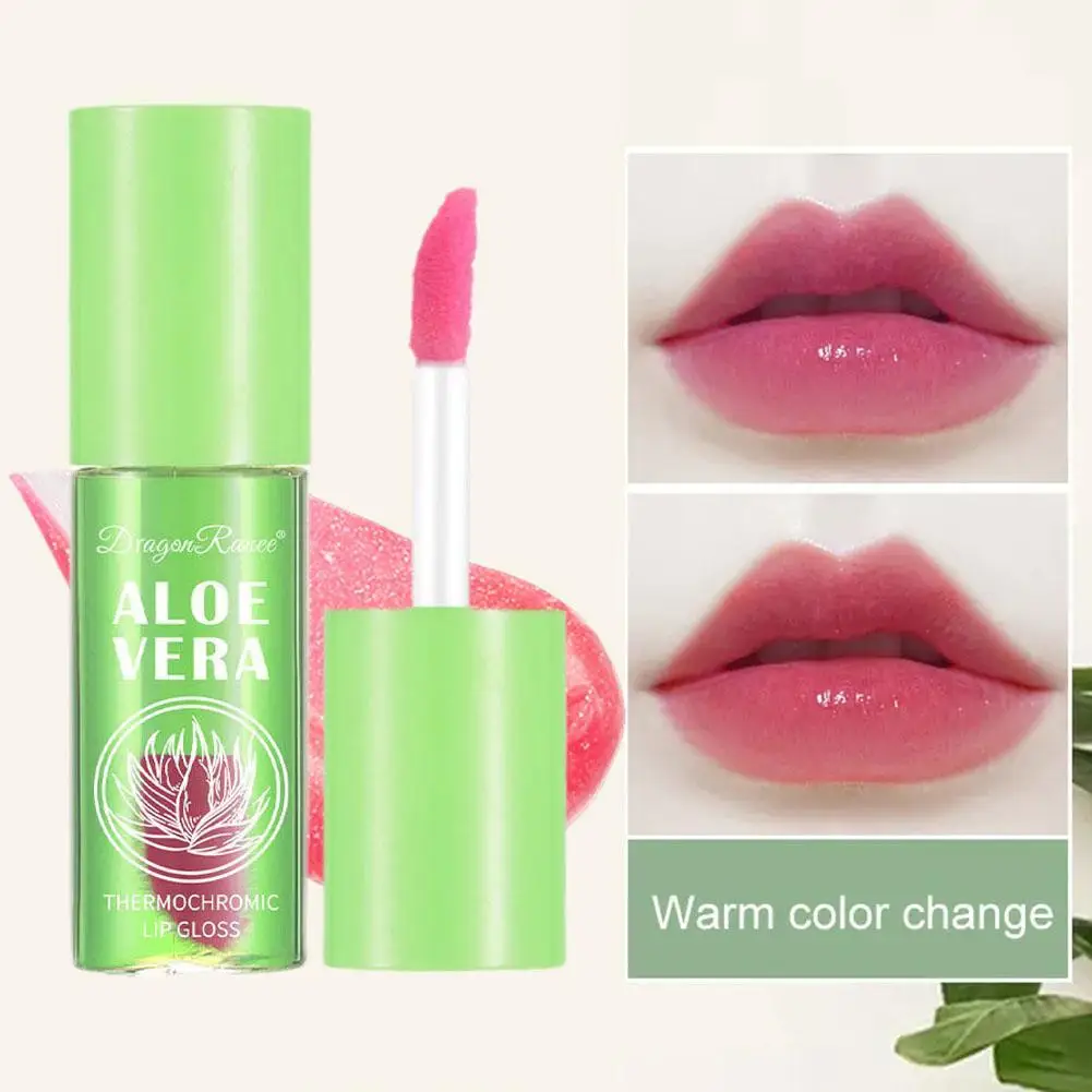 Waterproof Moisturizing Natural Aloe Essence Lip Gloss Changable Color Portable Long Lasting Nutritious Lipstick Lips Care moisturizing strength hydrating lip tint lipstick waterproof pink nutritious balm lasting lip natural primer cosmetics z7g4