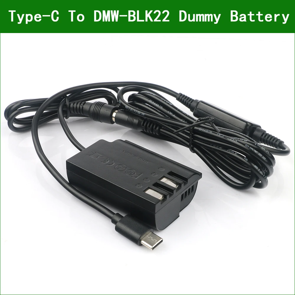 Dmw-Dcc17 Usb Type-C Dmw-Blk22 Dmw Blk22 Adattatore Di Alimentazione A Batteria Fittizio Accoppiatore Cc Per Panasonic Lumix Dc-S5 Dc-S5K