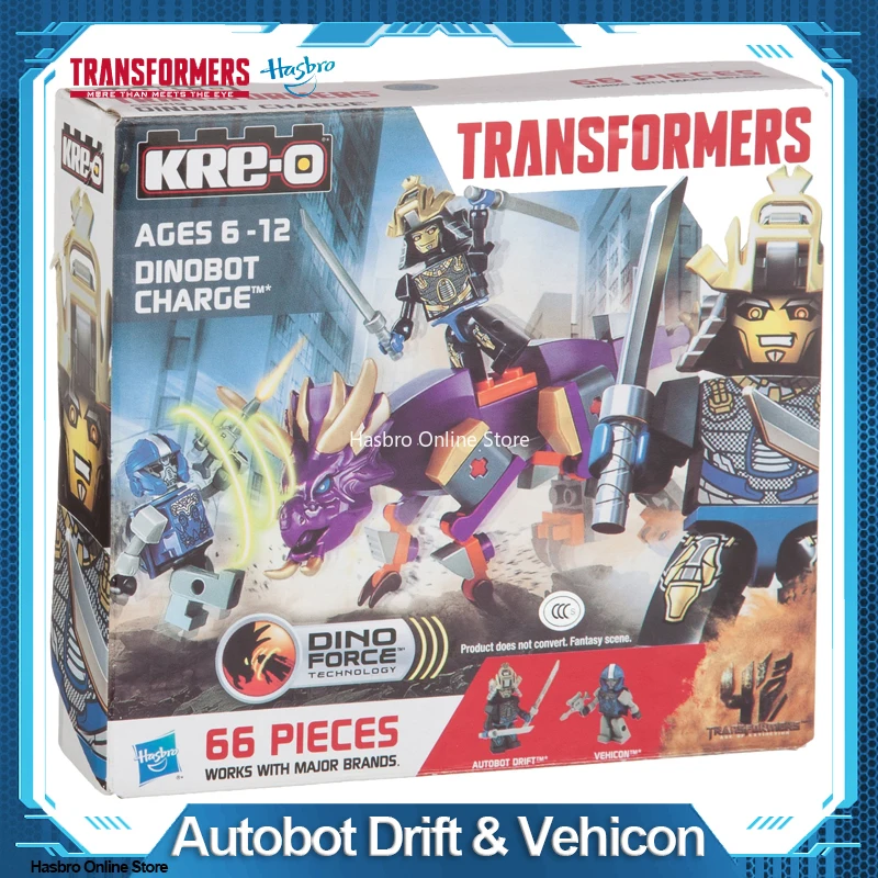 Y Kre-O Transformers Dinobot Charge Movie Autobot Drift Vehicon Rider Età 6-12 66 Pezzi A6949