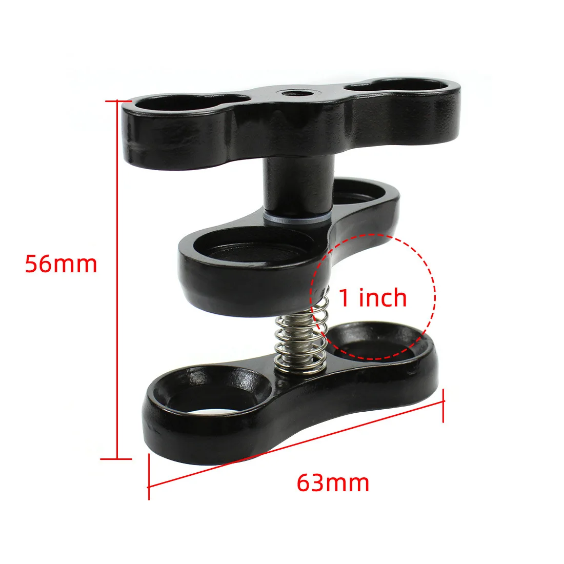 Universal Ball Head Adapter with Butterfly Clip for Camera and Lighting Accessories