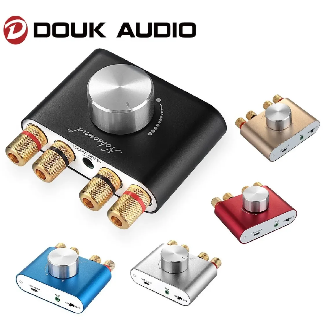 Douk Audio Hi-Fi Bluetooth 5.0 Amplificatore Digitale Stereo 2.0 Ch Mini Tpa3116 Ricevitore Audio Wireless Amp Ad Alta Potenza Dc12V