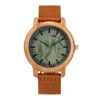 Mens Handmade Casual Fashional Mens Wristwatcheses Quartz Movement Analog Wood Watch Wristwatch 2