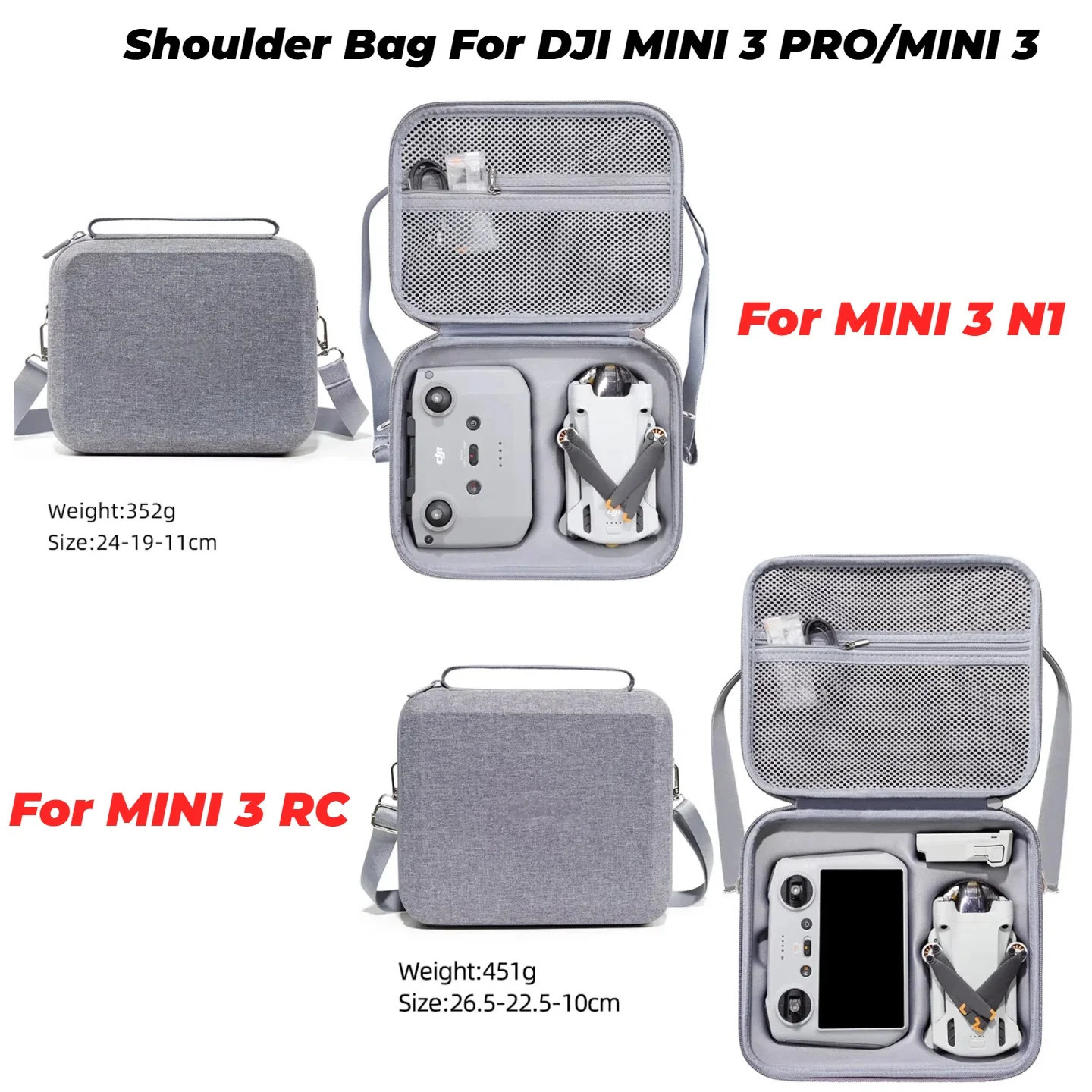 Sac de rangement pour DJI Mini 3 Pro/Mini 3 - Étui de transport portable