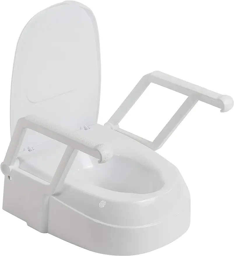 

Drive Medical PreserveTech Universal Raised Toilet Seat with Handles, White