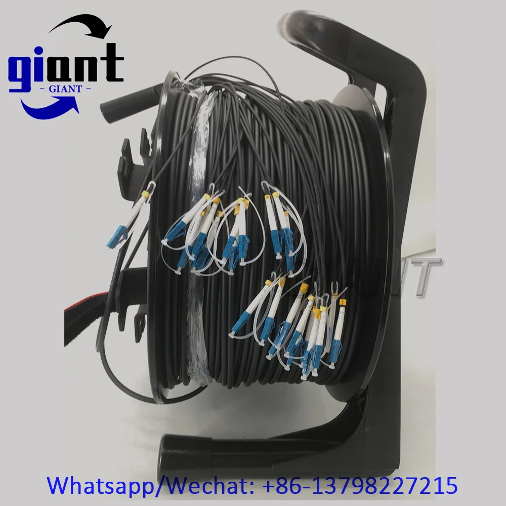 SM G657A1 12C 아머드 케이블 200M LC/SC/FC/ST UPC TPU 6.0mm 광섬유 패치코드 야외 방송용 12섬유 PCD380 포함
