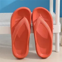  Flip Flops Wholesale Summer Casual Thong Slippers Outdoor Beach Sandals EVA Flat Platform Comfy Shoes Women Couple Thick Soled 