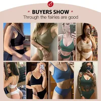 CHRLEISURE femmes ensemble de sous-vêtements sans fil Lingerie culotte soutien-gorge Sexy string sans couture débardeur haut court brassière nouveau 6