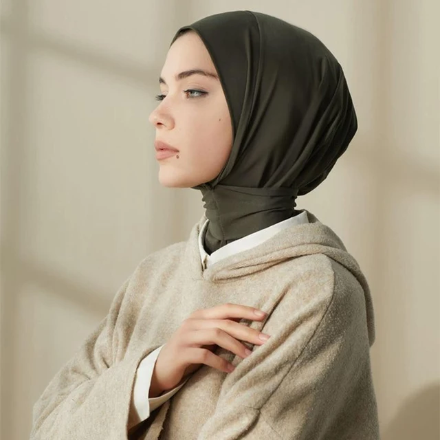 Casquette Hijab Musulmane pour Femme, Sous-Écharpe, Voile en Coton Modal, Turban de Tête Islamique
