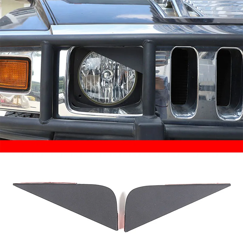 

For Hummer H2 2003-2009 Carbon Steel Black Car Headlight Angry Eyes Style Headlight Cover Car Accessories