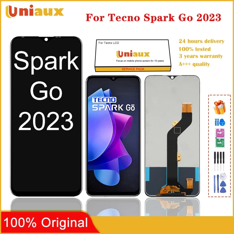 

Original For Tecno Spark Go 2023 LCD BF7 Display Screen Touch Panel Digitizer For Tecno Spark Go 2023 BF7 Frame LCD touch