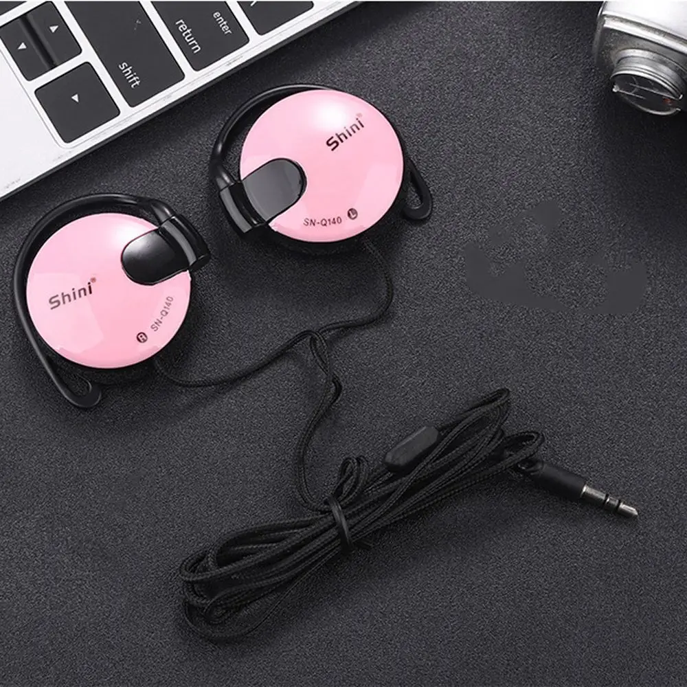 Bass Wired Earpiece Stereo 3.5mm Ear Hook Earphone Headset Headphone