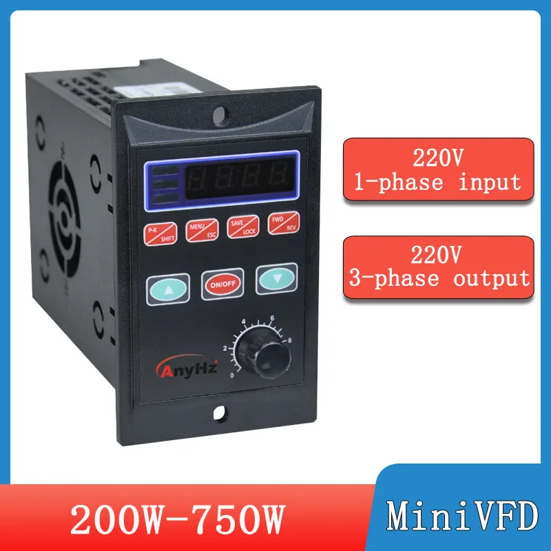 Фото Преобразователь частоты VFD 220 кВт 4 кВт в RS485 используется для контроллера скорости двигателя однофазный вход 3-фазный выход №1