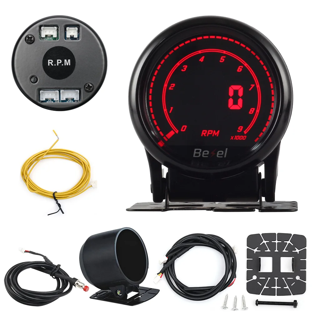 HA Accessories 2Inch 52mm Digital Auto Gauge Meter 10Color Oil Pressure Turbo Boost EGT Exhaust Temp Tachometer Water Oil Temp