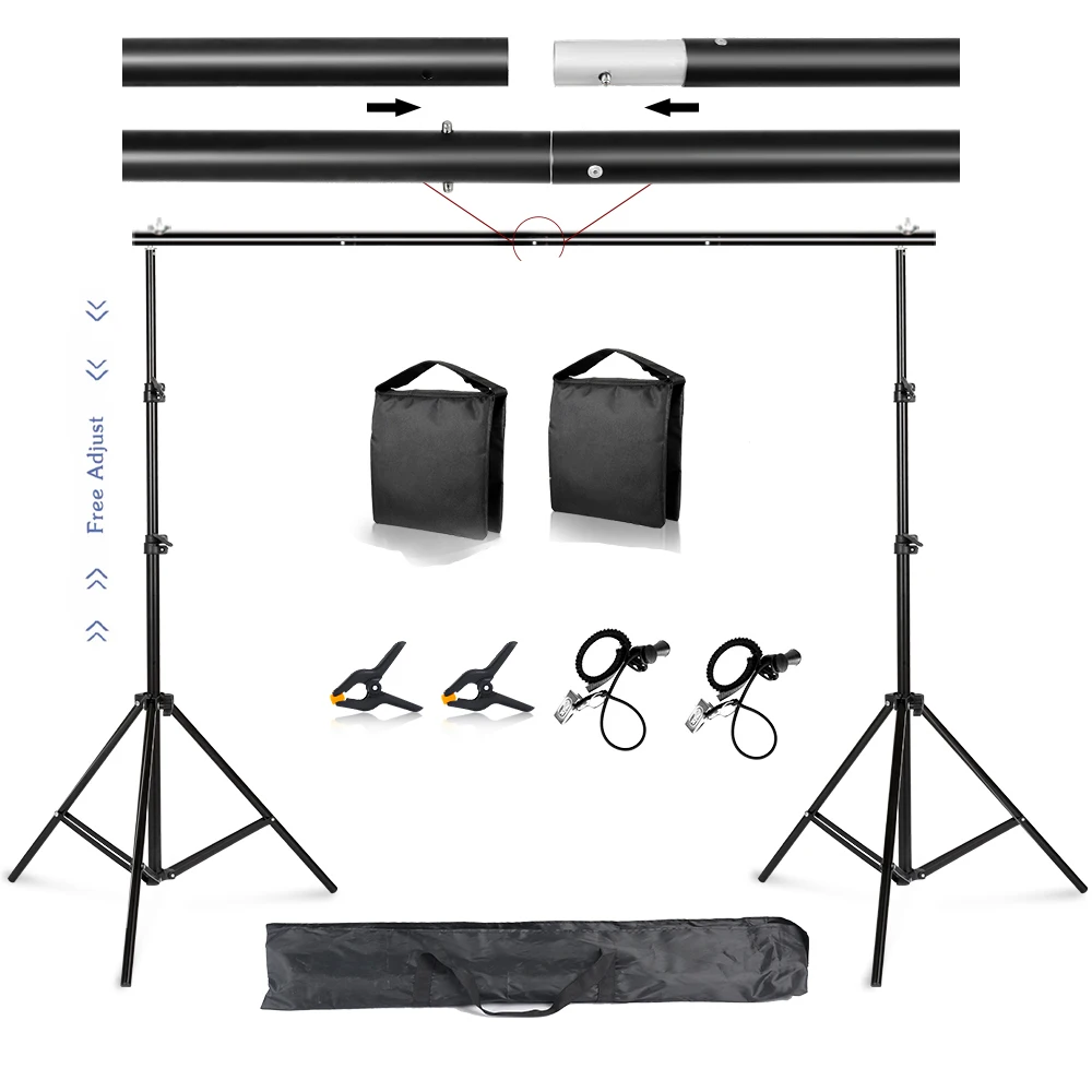 Fondale Stand Fotografia Studio Fotografico Sfondo Kit Fondali Chromakey Green Screen Frame Support System Treppiede Regolabile