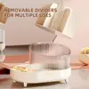 Makeup Brush Holder 360° Rotating Desktop Organizer Cosmetic Storage Box for Lipsticks Nail Polish Skin Cares Bathroom Vanity 3