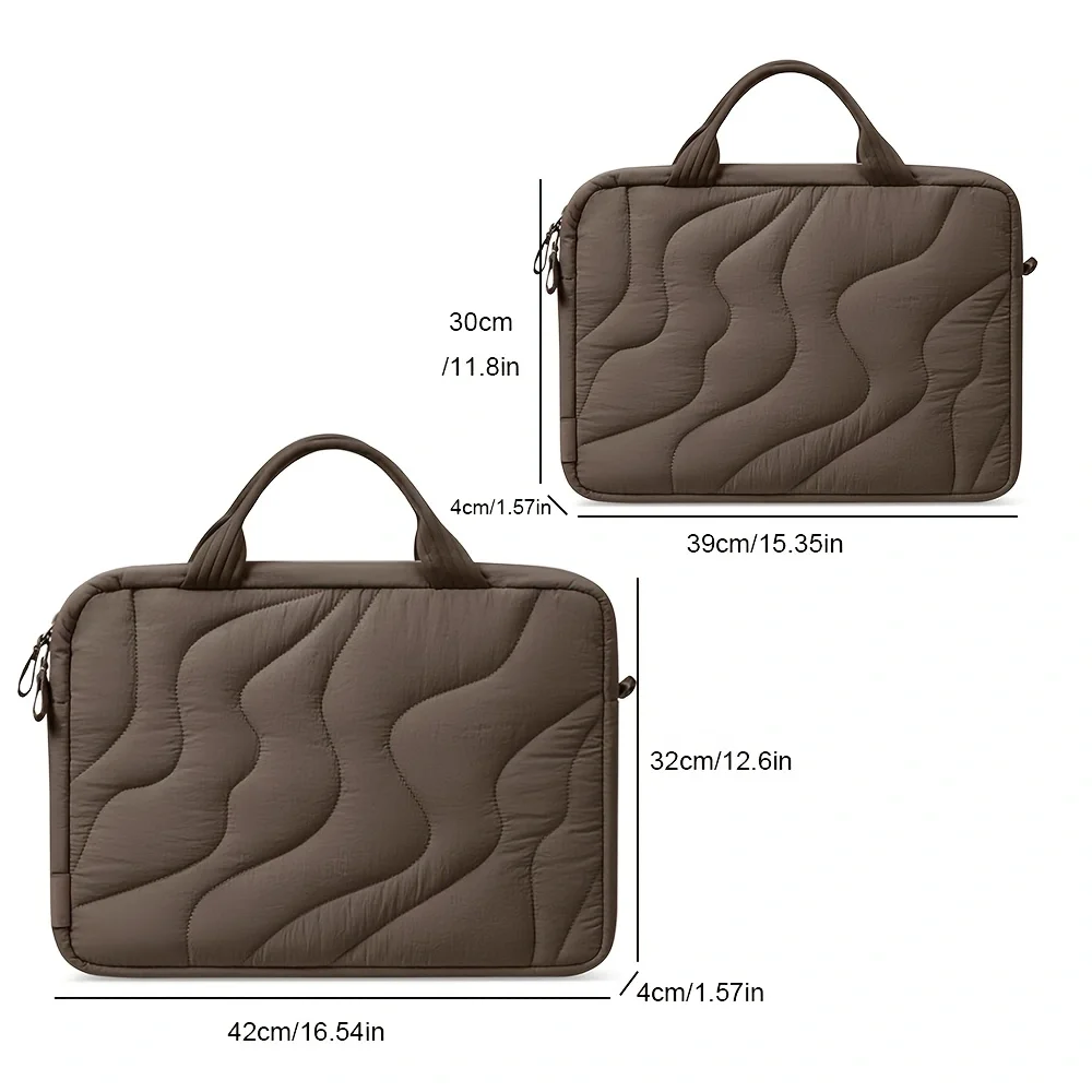 Women's Stylish Lightweight Laptop Bag with Earthy Texture and Plush Padding