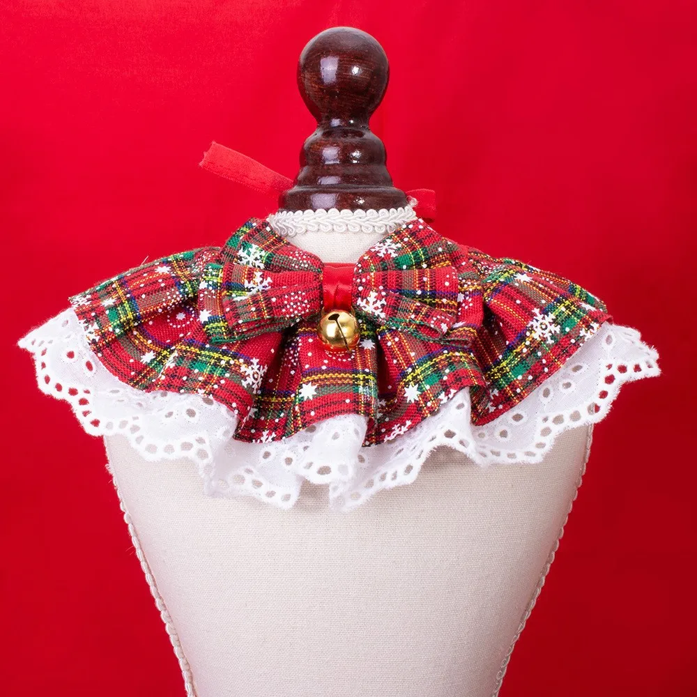Christmas Plaid Pet Scarf 5