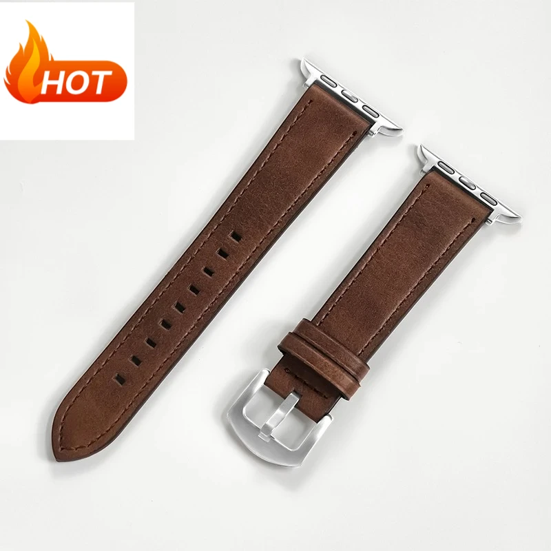Premium Leather Strap for Apple Watch - Men's High-Quality Band