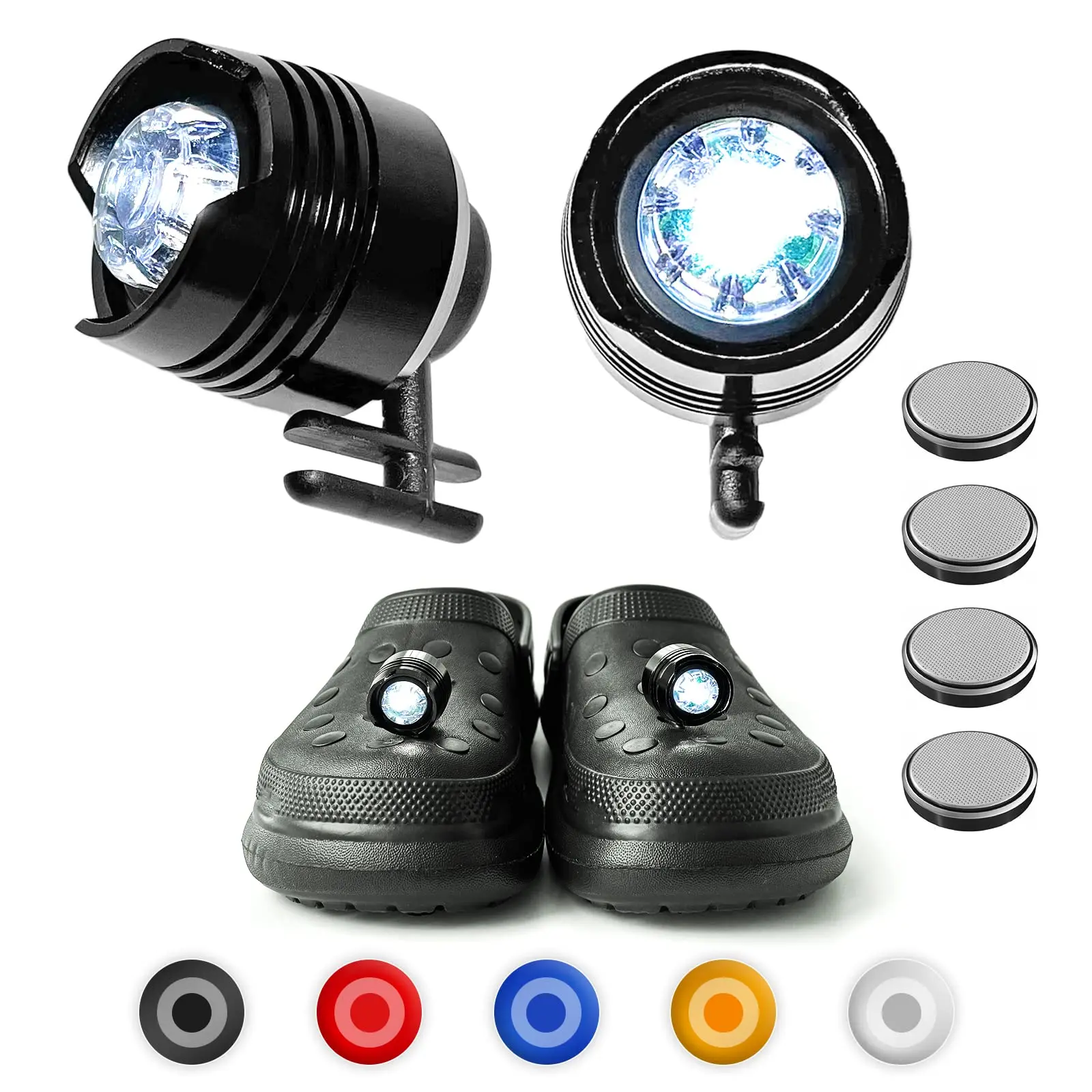 

2Pcs Headlights for Croc, Small Lights for Croc Shoes Decoration Funny Shoe Accessories Funny Gift