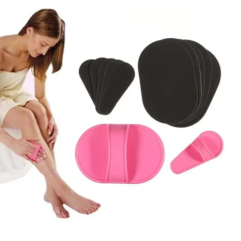10pcs/set Natural Face Leg Hair Remover Epilator Exfoliator Pad for Women Beauty Tools Smooth Legs Skin Care Hair Removal Pad for hair removal sponge,facial hair remover
