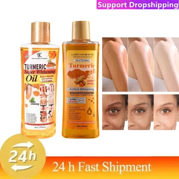 200ml Olio Essenziale di Curcuma Olio da Massaggio Corpo Viso Idratante Schiarente Levigante Corpo Viso Prodotto per la Cura della Pelle