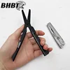 BHBT Folding Scissors Portable Home Outdoor EDC Tools Large Cutter With Back Clip Scale 1