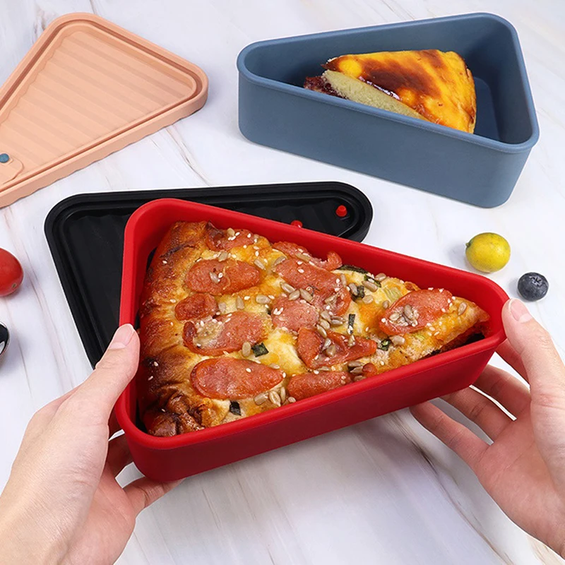 Silicone Pizza Storage Container Reusable 2 Compartments