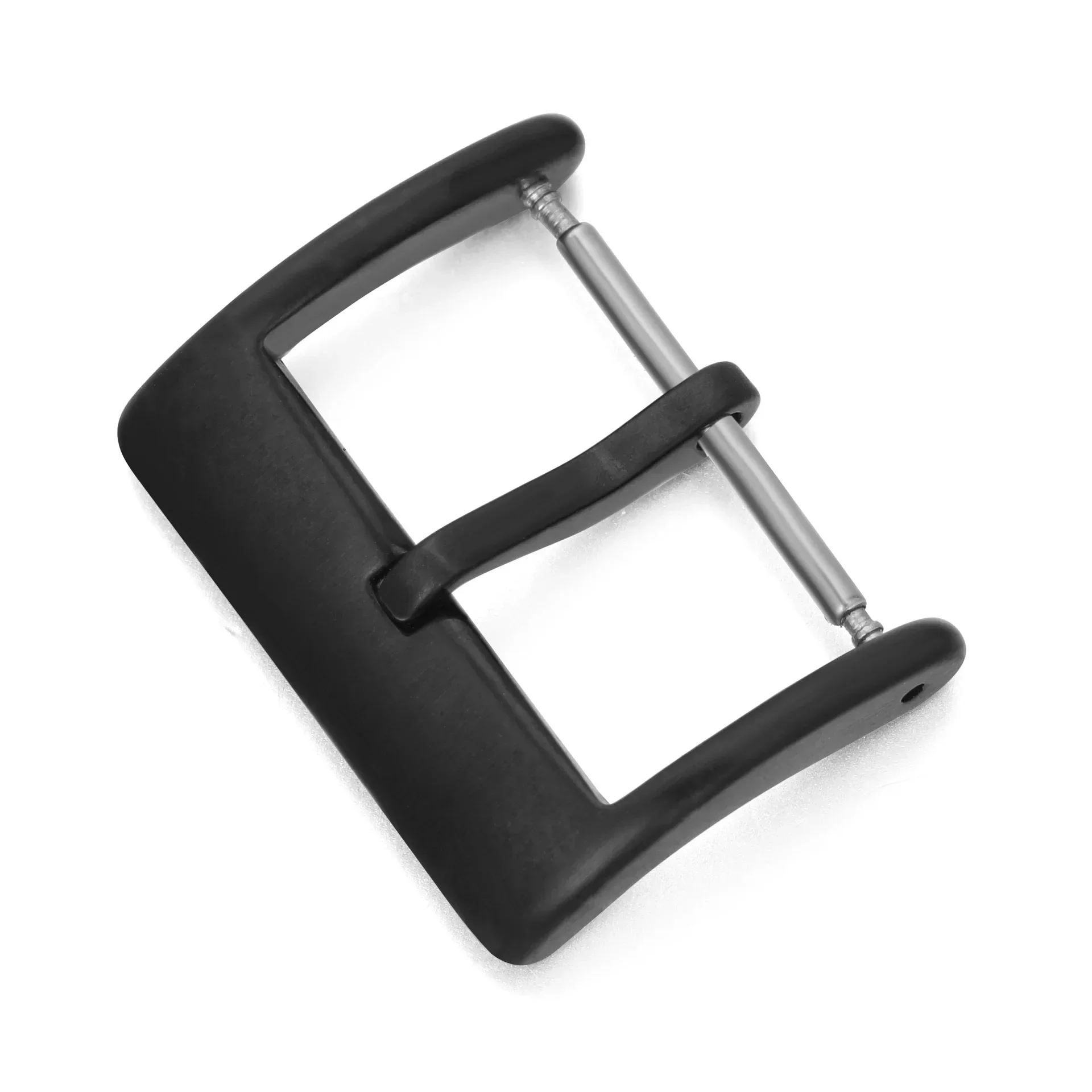 Stainless Steel Brushed Matte Watch Strap Buckle in Black Gold Finish