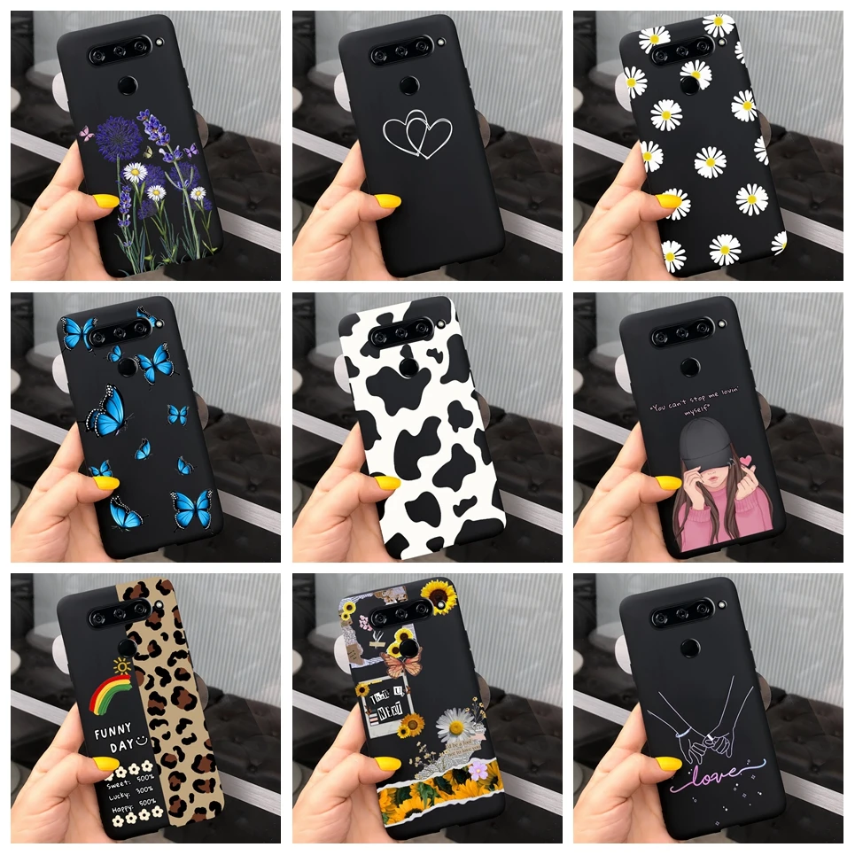 Custodie Moda Donna Girly Per Lg V40 V50 V50S Thinq Lg V30 Cover Per Cellulare Lg V40 Thinq V50 Thinq Soft Black Silicone Bumper