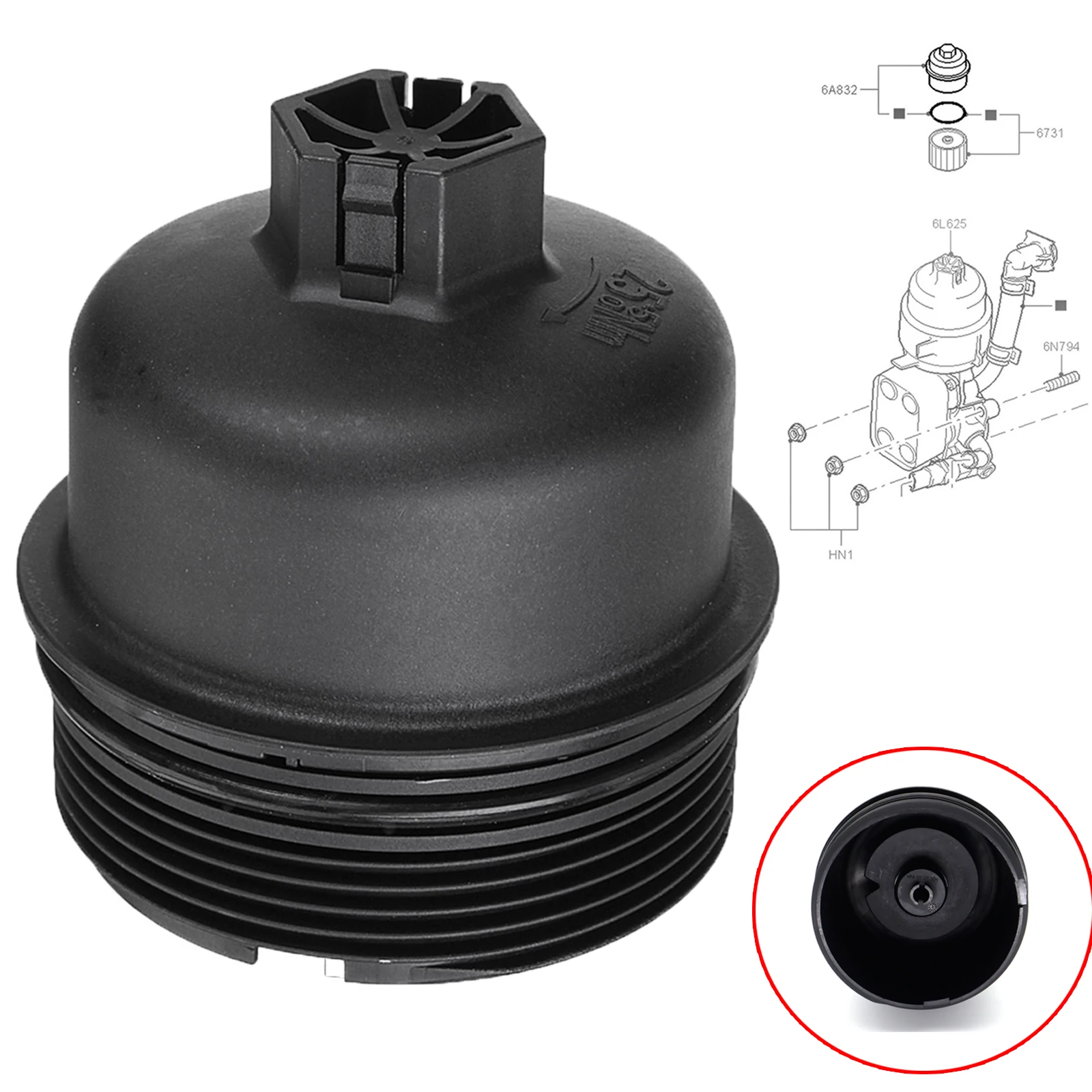 

Diesel Oil Filter Housing Cap For Ford Mondeo MK4 Transit MK7 2006 2007 2008 2009 2010 2011 2012-16 Car Engine Parts 3M5Q6737AA